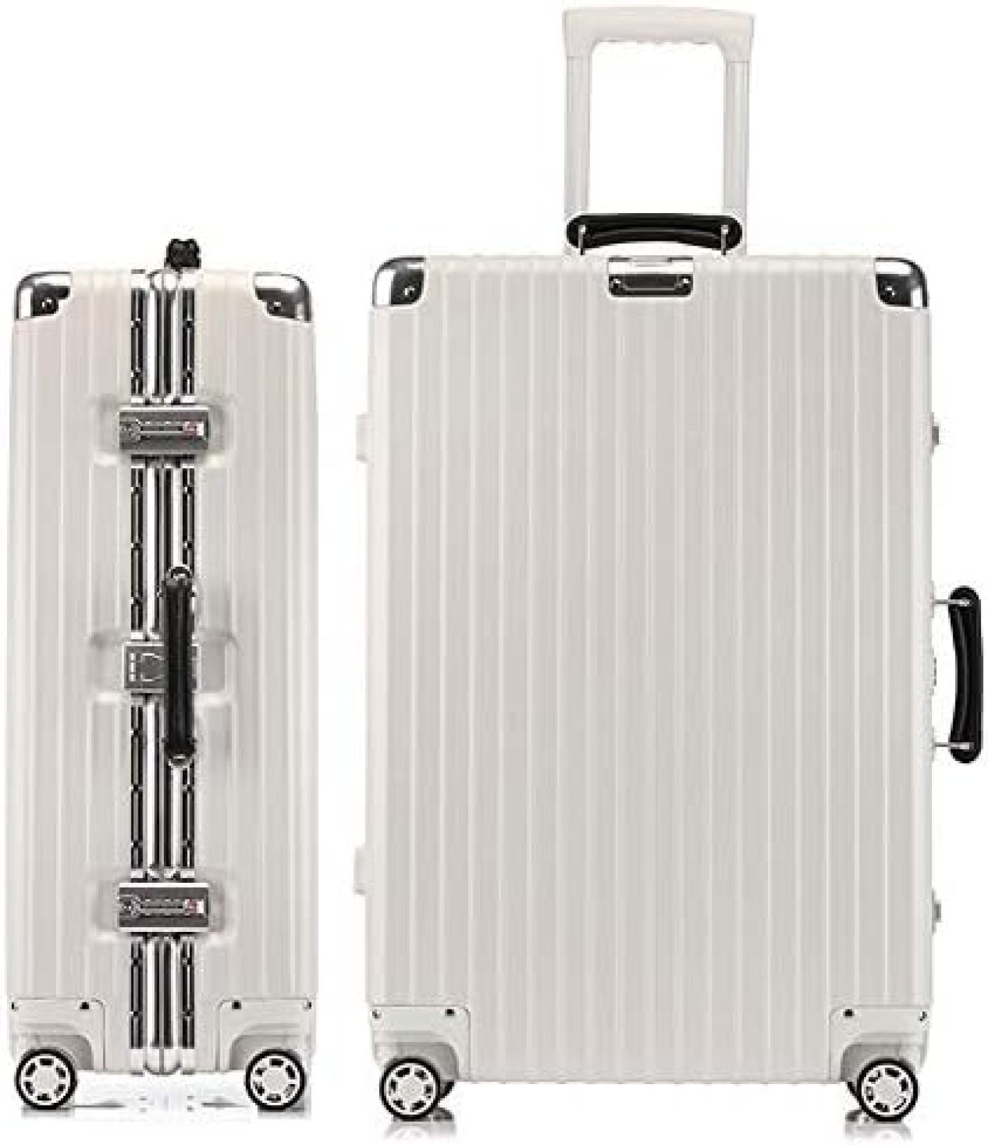 旅行バッグ 軽銀一こま 軽さ 持ちはこび入れもの 耐衝撃 持ちはこび入れもの 機内持込 キャリーバッグ 大型 TSA鍵を掛ける付 静音 旅する出張旅行バッグ1608 (しろがね色  S-20inch(38.5