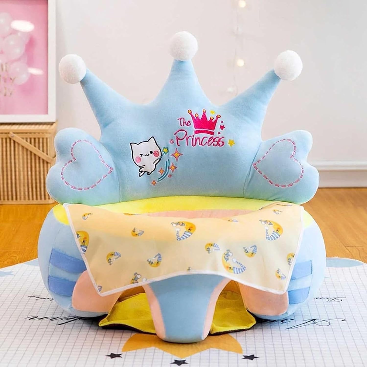 ベビーソファー お座り練習チェア 子供用 ソファー ソフトチェア かわいい 座布団 ふわふわ クッション 洗える ぬいぐるみ 柔らかい 転倒防止 滑り止め 赤ちゃん 幼児 女の子 男の子 3ヶ月~3歳 11,917円