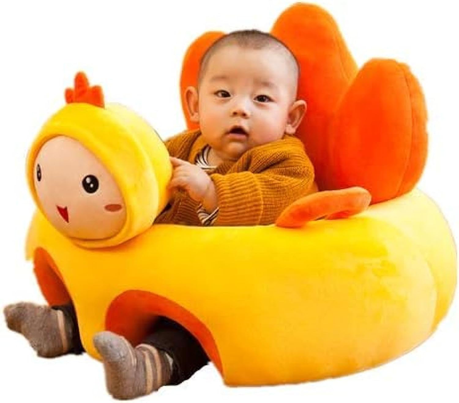 ベビーソファー 子供用ソファー お座り練習チェア ふわふわ 座布団 ぬいぐるみ 柔らかい かわいい ソフトチェア 転倒防止 動物 滑り止め 幼児 洗える 男の子 女の子 赤ちゃん 3ヶ月~3歳 保育園