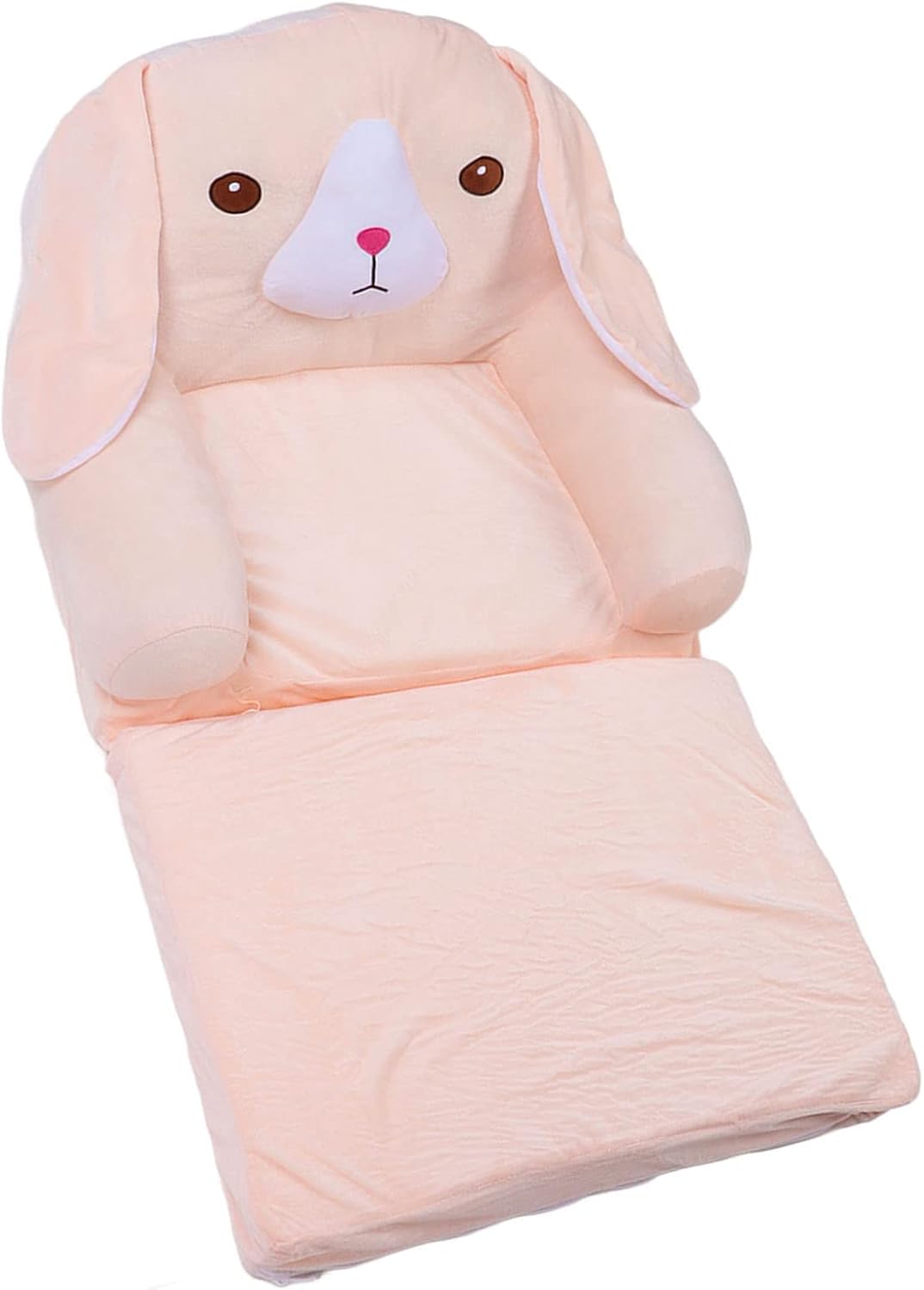キッズソファ折りたたみ、2 in 1かわいいピンクの子犬フリップアウトキッズソファチェアフリップオープンフォーム圧縮ソファ多機能ソフトキッズソファ、読書遊び用のラウンジャーにコンバーチブルソファ (2|Libre777