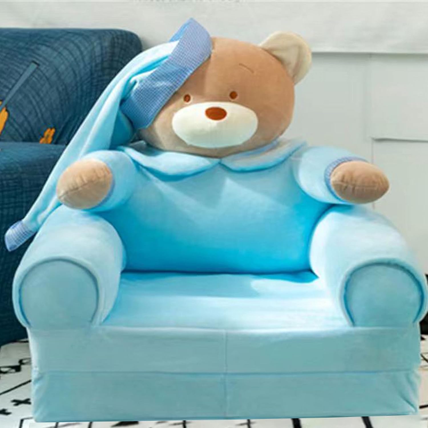 キッズベビー子供赤ちゃんペット用 ソファー ソファーベッド チェア アームチェア 座布団 座椅子 カウチ 折り畳みマット お座り練習椅子 背もたれ付きクッション カウチ折畳マット 多機能 組立不要 1