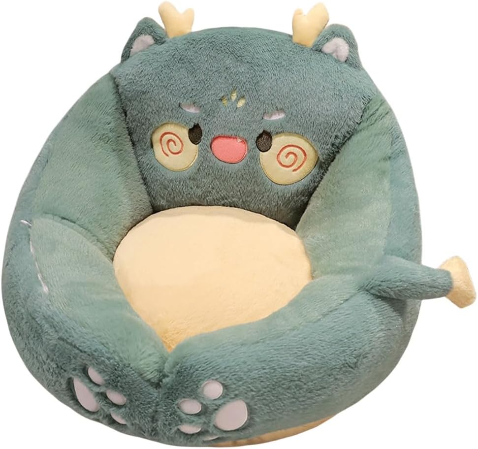 子供用ソファー 座椅子 背もたれ ソフトチェア キッズソファー 座れるぬいぐるみ クッション 可愛い アニマルチェア 子供 椅子 ソファクッション 萌え萌え ふわふわ 動物 龍 50*45cm