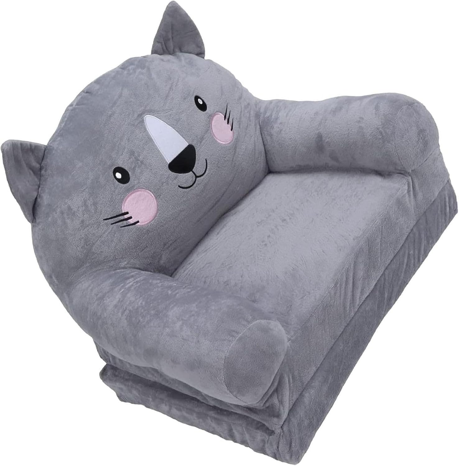 ベビーソファー 折りたたみ式 ふわふわ 子供用ソファー 動物 キッズソファーベッド かわいい 軽量 座布団 背もたれ 洗える 手すり付 気持ちいい 赤ちゃん 幼児 プレゼント 出産祝い ピンク50*4｜Libre777