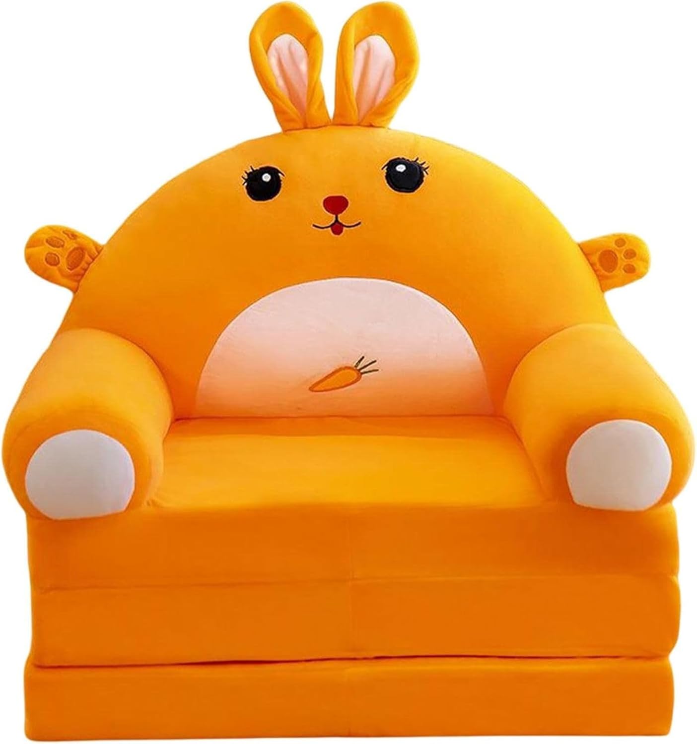 子供用ソファー キッズソファー 子供 椅子 クッション プラッシュ ソファ 背もたれ アームチェア 2 in 1 折りたたみ式ソファ かわいい漫画の動物 怠惰なソファ フリップ オープン ソファ、プラ 12,474円