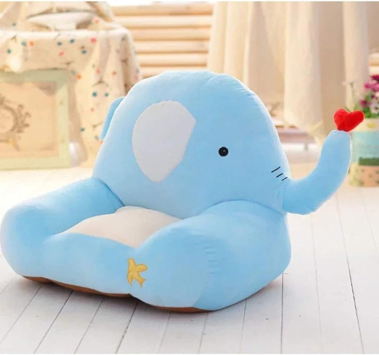 ベビーソファー キッズソファー ソフトチェア 柔らかい お座り練習チェア ぬいぐるみ かわいい ふわふわ 座布団 滑り止め 子供用ソファー 動物 転倒防止 洗える 幼児 3ヶ月~5歳 男の子 女の子