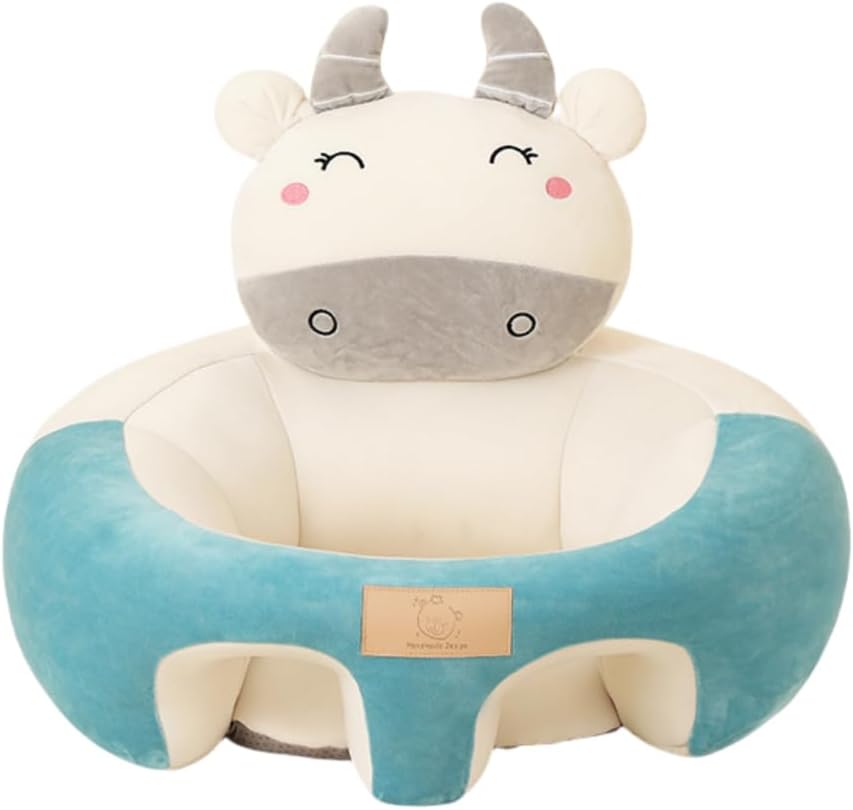 子供ソファー キッズソファー ベビーソファー ラウンジ お座り練習 ダイニングチェア ぬいぐるみソファー シングルソファー ソフトチェア 可愛い動物デザイン 気持ちいい (F 48*60cm)