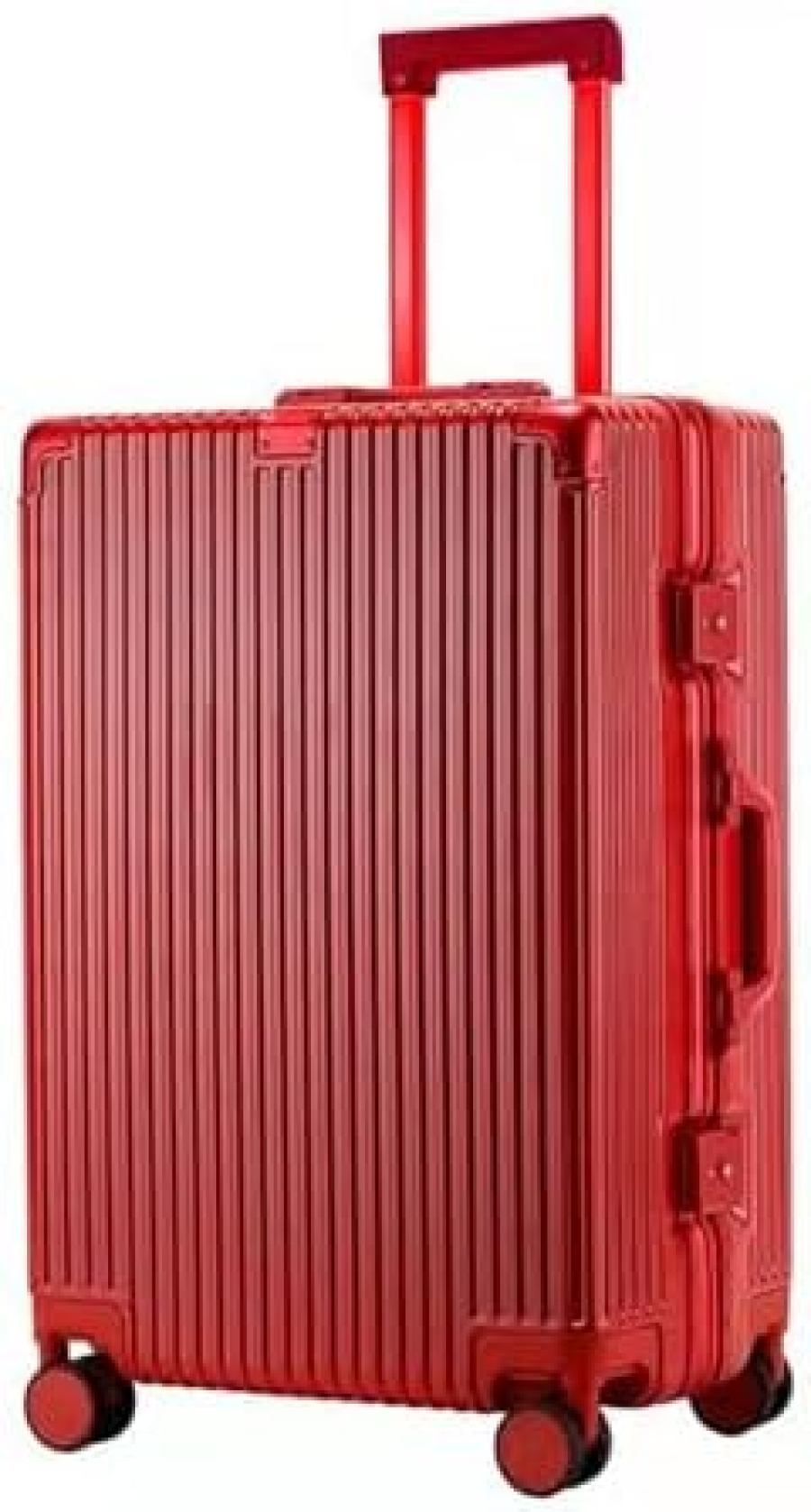 旅行バッグ キャリーバッグ 持ちはこび入れもの コロコロうしろ側 1泊 2泊 3泊 大型 ひな形式 TSA鍵を掛ける 静音 軽さ 耐衝撃 (赤いこと  出張 360度回転させる ダブルキャスター M) 商行為 旅
