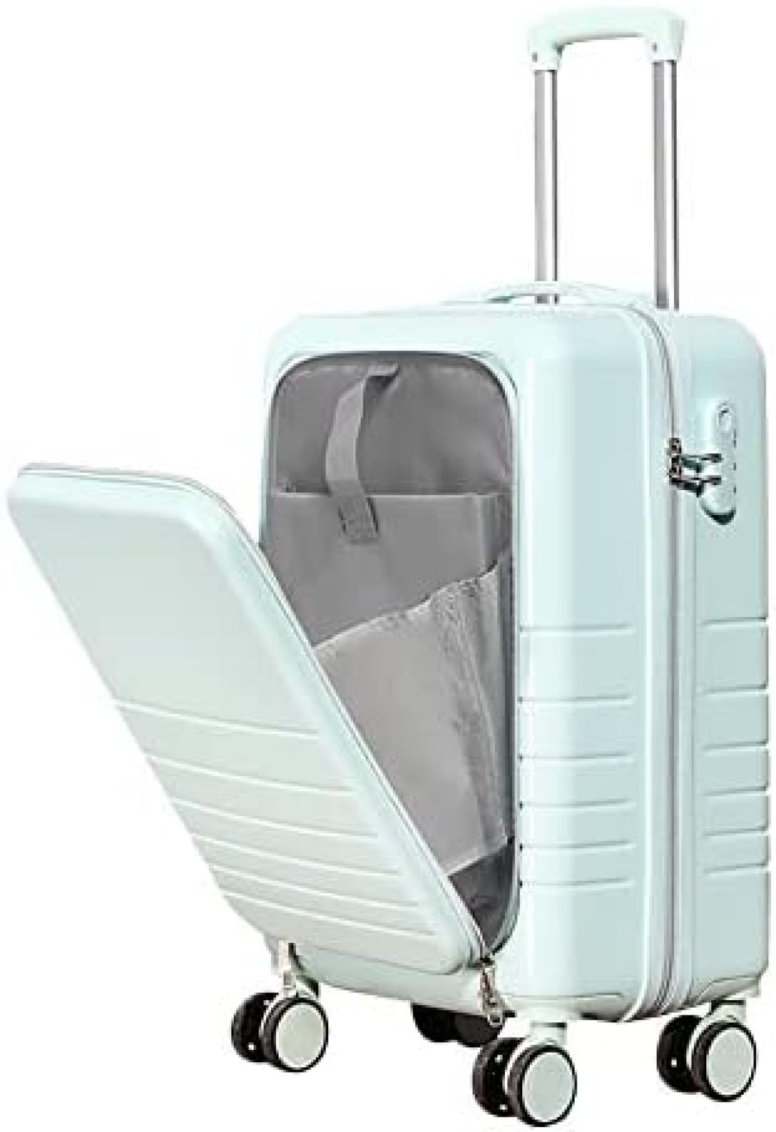 スーツケース 機内持ち込み キャリーケース フロントオープン ファスナー キャリーバッグ 前ポケット 複数収納ポケット 静音 大型 PC材質 耐衝撃 ビジネス 修学旅行 出張|Libre777