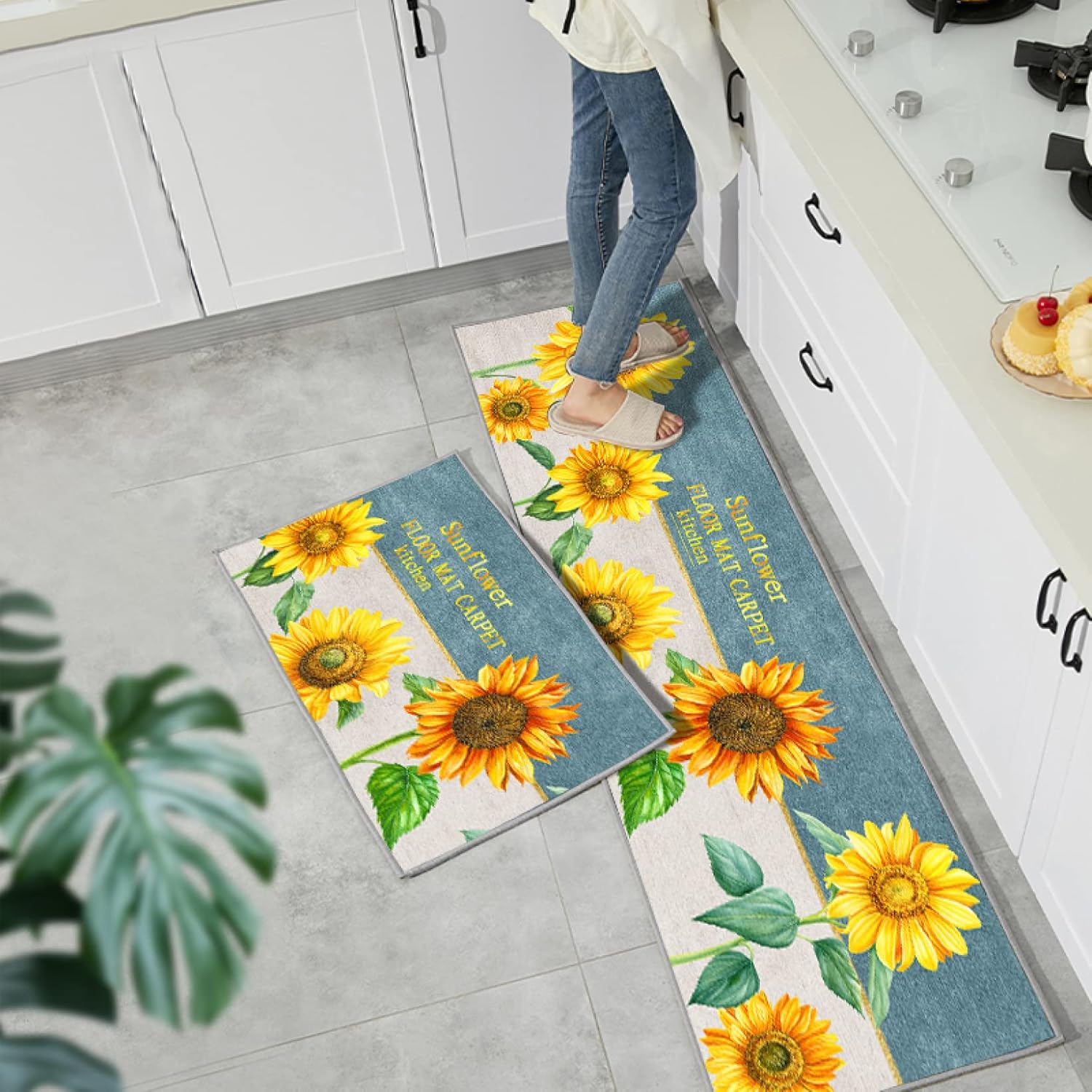 拭けるソフトキッチンマット お手入れ簡単 台所マット カラー 滑り止め付き 50*160cm 洗濯いらず 柔らかくて踏み心地良い 防水 防汚 防油 お手入れ簡単 玄関 ランドリー 室内 室外用 台所マ