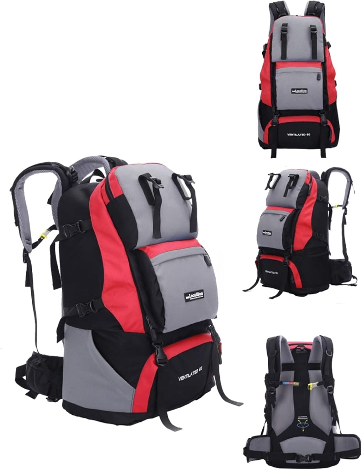 登山バッグ 60L 登山リュック 大容量 ザック 防水 リュックサック バックパック 通気性 超軽量 収納性 多機能 男女兼用 旅行 防災 キャンプ ハイキング アウトドア