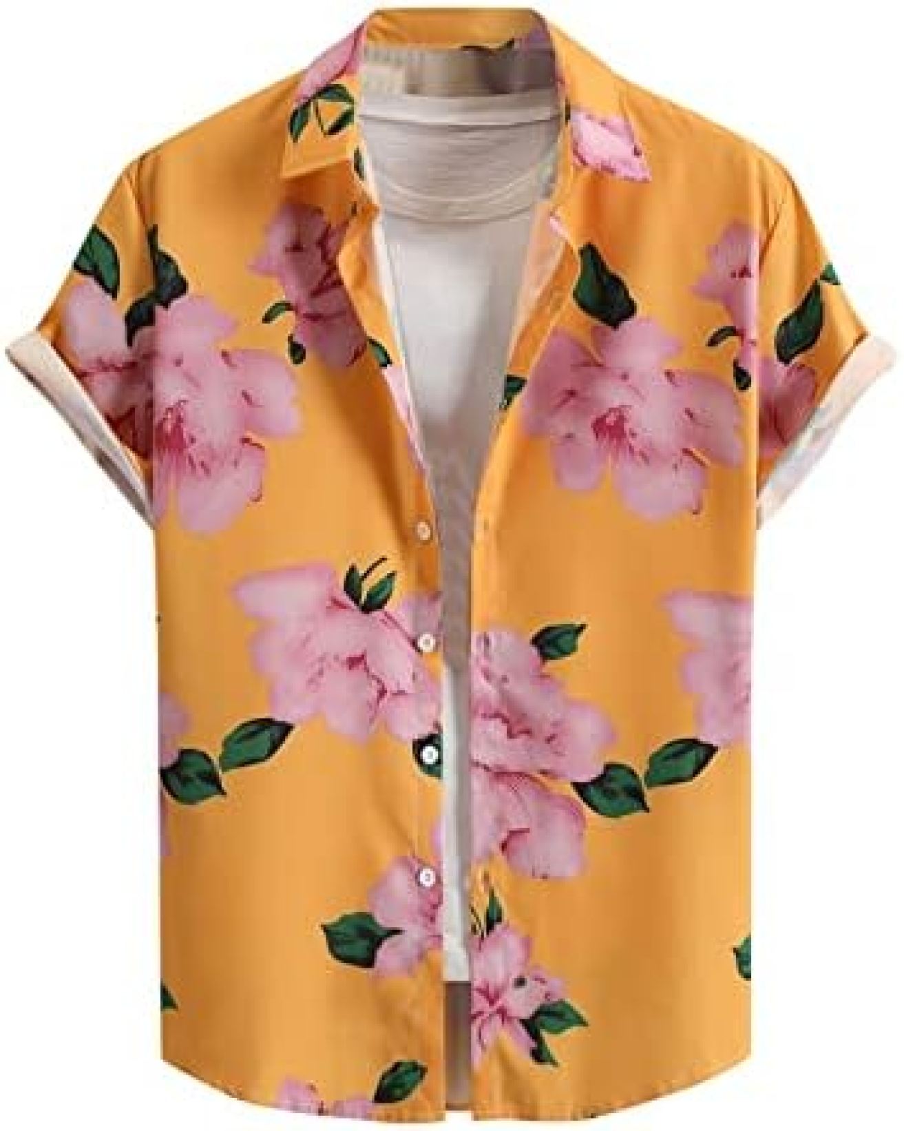 シャツ メンズ 夏服 半袖 男性 春と夏 カジュアル ラペル シングル ブレストフル プリント ビーチ バケーション 半袖 アウトドア ホリデーシャツ おもしろ