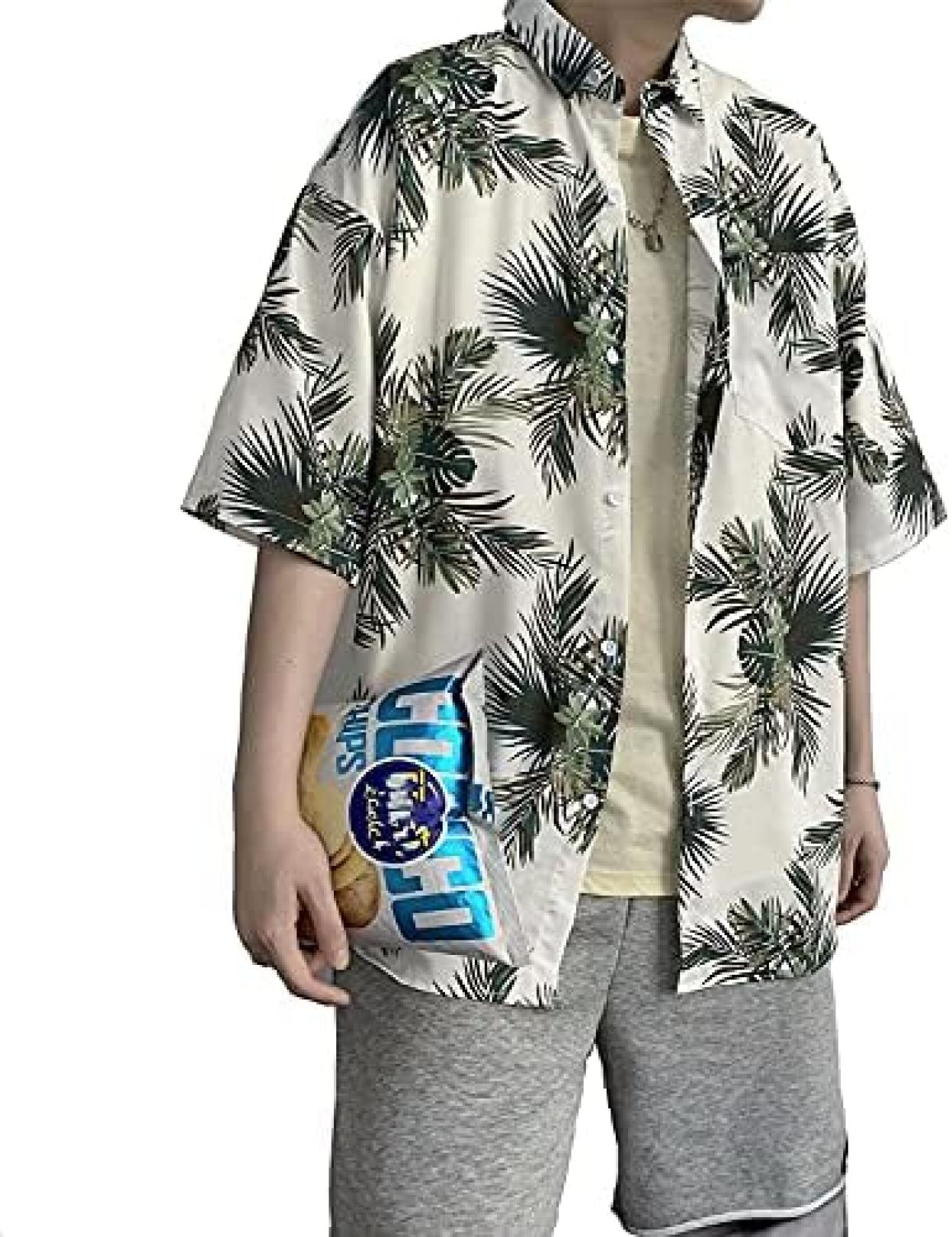 アロハシャツ メンズ 花柄シャツ 半袖 ゆったり涼感 接触冷感 サラサラ快適 夏服 薄手 カジュアルシャツ