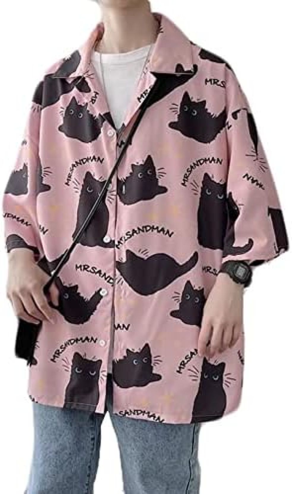 炎節プルオーバー 半袖プルオーバー メンズ 猫柄 原宿風 見目麗しい アロハシャツ レディース 心地よいプルオーバー 今めかしい ゆったり 薄っぺら 日焼打ち切り もの柔らか 冷やりとした 速乾 通気性 火工品市民大会 お儀式用 砂浜 ヒッ