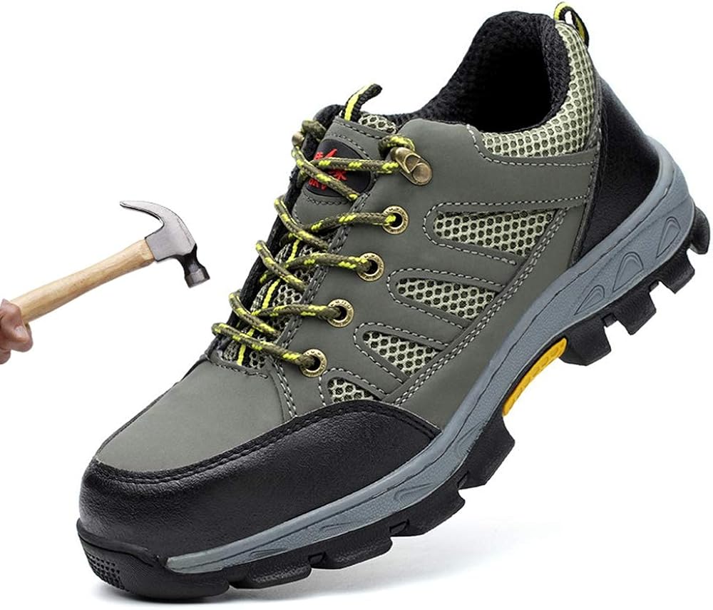 登山靴トレッキングシューズ安全靴作業用メンズレディース男女兼用鋼製芯入りつま先保護全足へプロテクターメッシュ合皮撥水加工静電気防止耐電靴6kv絶縁底夏春セーフティーシューズスニーカー