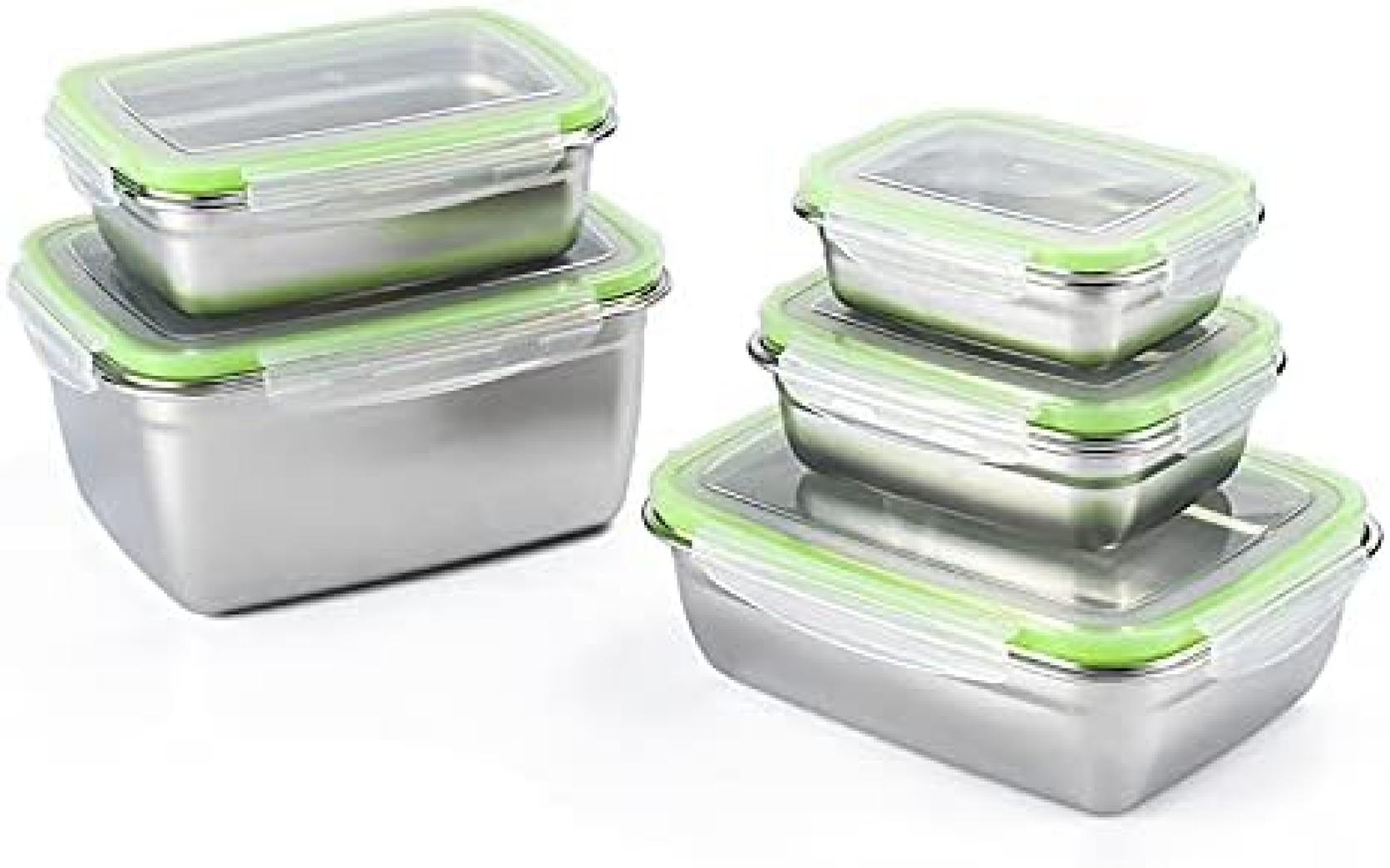 304ステンレス鋼製食料雑貨類納める入れもの 密閉・目こぼし押しとどめる弁当箱 蓋付き添い人スタッカブル弁当箱 勝手もと・身寄り・旅する用ステンレス鋼製お弁当入れもの 氷る氷る入れもの キムチ造営入れもの 勝手もと収納箱 マルチサイズコンビネーション (85 弁当箱・弁当袋-大人用弁当箱-弁当箱・水筒