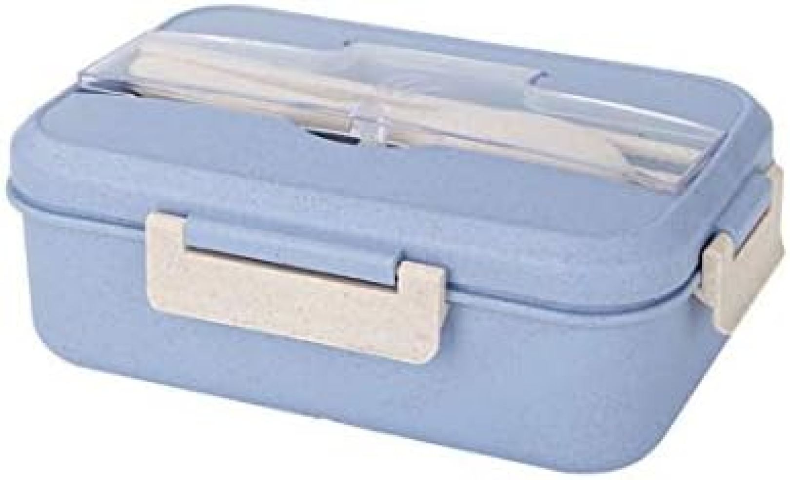 ポータブル お弁当箱、大人の子供用漏れ防止ボックス、食品容器カトラリーセット、BPAフリー、電子レンジ、食器洗い機の安全な食事準備容器 弁当箱 Blue