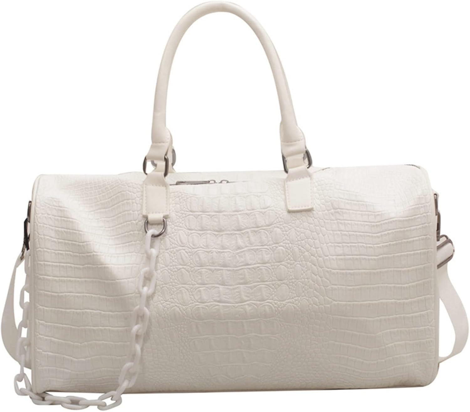 楽天市場】クロコダイル柄 ボストンバッグ puレザー 大容量 3way