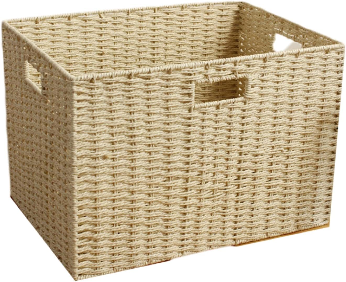 収納ボックス 収納バスケット 内布付き 収納ケース 42*30*29cm 小物収納 卓上収納 化粧品の保管 積み重ね スタッキング インナーボックス 玄関 寝室 洗面所 クローゼット スタイル3 棚上|Libre777