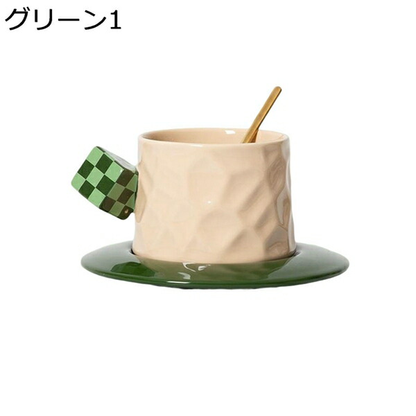 カップ & ソーサー　マグカップ　北欧　スプーン付き　独特　朝食　牛乳　コーヒー　お茶　家庭での食器　贈り物　記念日　プレゼント　入学　入社　総柄　おしゃれ　ティーカップ　コーヒーカップ　全3色　300ml/200ml