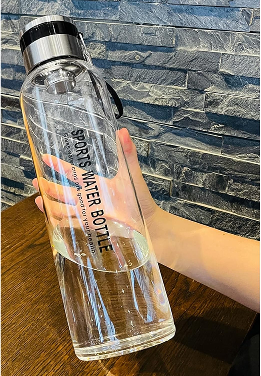 硝子吸い筒 2L 1リッター 茶こし お水瓶 吸い筒 せつ然たる瓶 直飲み 耐熱 持ちはこぶ助けになる 無鉛 水分付け足し 耐衝撃性 運動競技 運動すること用 夏用 旅する 手提げ 駈けっくら 着飾る トラベルティ