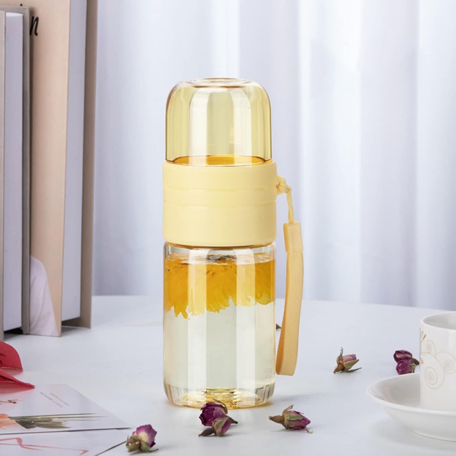 紅茶瓶 お水瓶 320ml ミニ 吸い筒 茶こし 水呑み付き添い人 耐? 可塑性物質 耐冷耐熱 せつ然たる 分かりやすい 蓋付き添い人 耐衝撃性 洗い分かりやすい 耐久性 持ちはこぶ助けになる ぼとる 執務室用 通い