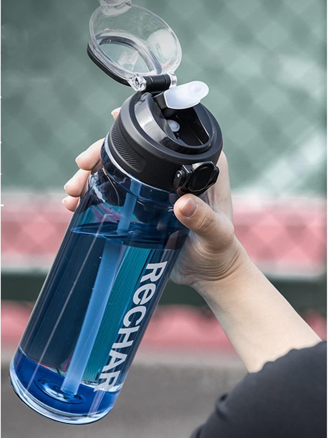 お水瓶 耐熱瓶 麦わら ぼとる BPA無償性 ワンタッチ 直飲み 手持ち部分 サイクリング 超軽さ トラベルディーマグ