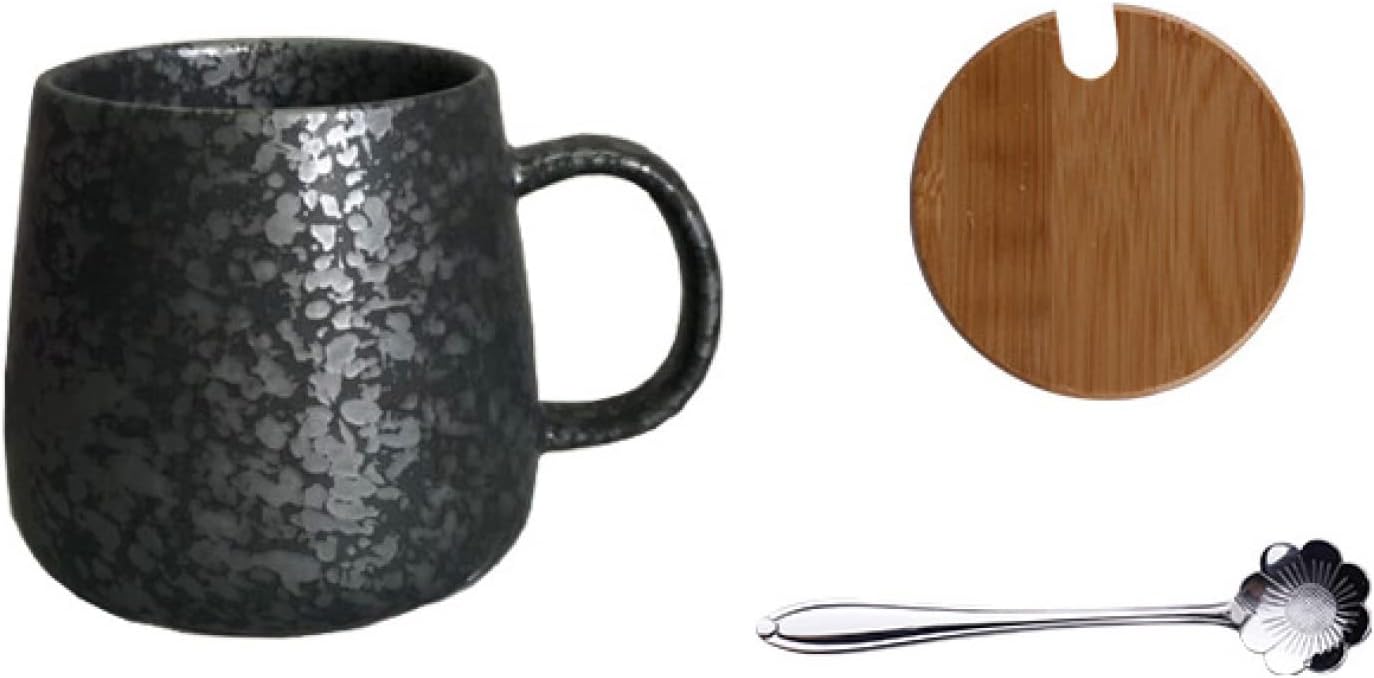 マグカップ 陶器 380ml ふた+スプーン 蓋 クリスマス ギフト カップル ホーム オフィス コーヒーショップ 喫茶店 人気 ご夫婦 結婚記念日 新築祝い 女性 男性 可愛い エスプレッソカップ