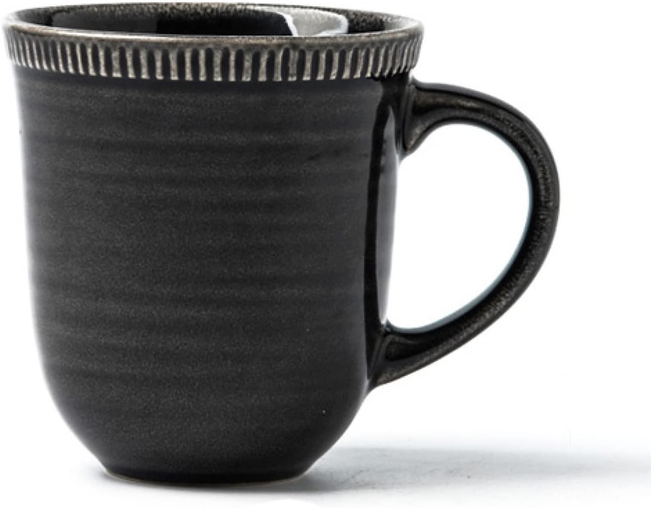 マグカップ 陶器 350ml 黒灰色 クリスマス 無地 ギフト カップル ホーム オフィス コーヒーショップ 喫茶店 人気 ご夫婦 結婚記念日 新築祝い 女性 男性 可愛い エスプレッソカップ マグコ