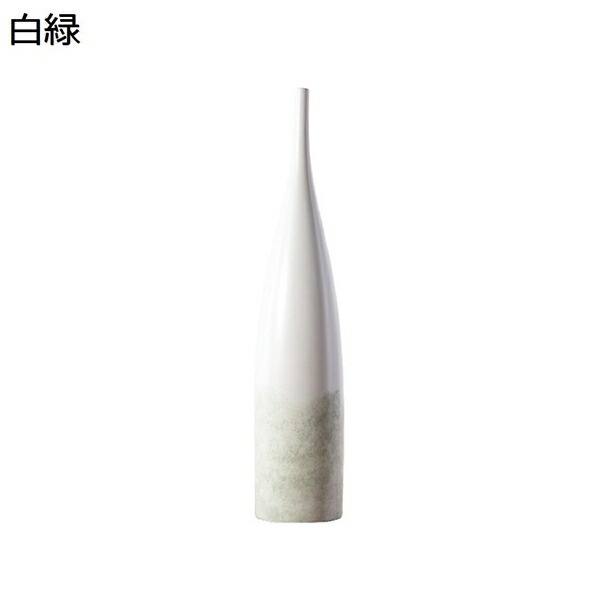 長薄べったい花立て オンブレ 緑 一輪挿し 陶芸 瀬戸もの 陶器作り 花瓶 華瓶 花器 花入れ 花生け 飾り付け 飾り付け かざり付ける品 客間 リビングお部屋 茶室 速見表 北欧風 ミニマリズム シンプルモダン 格好のいい 花瓶-インテリア小物・置物-インテリア・寝具・収納