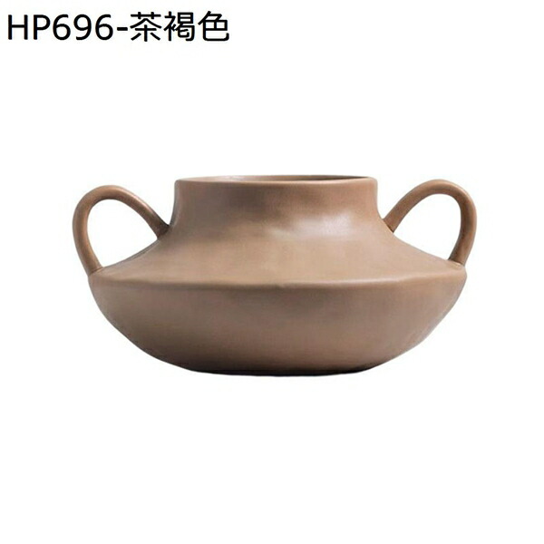 花瓶　侘び寂び風　レトロ　セラミック　陶磁器　陶芸　花立て　華瓶　花器　花入れ　花生け　置物　飾り　装飾品　玄関　客間　リビングルーム　茶室　テーブル　シンプルモダン　ミニマリズム　おしゃれ