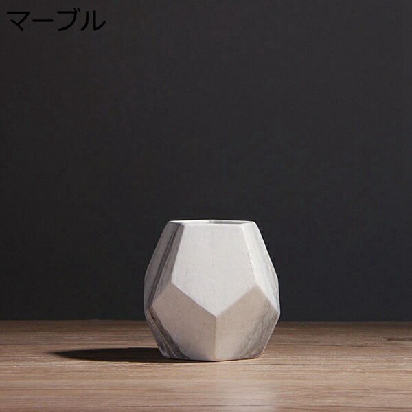 陶芸花立て ビー玉 マーブル柄 多面体 北欧 ミニマリズム 瀬戸もの 陶器作り 花瓶 華瓶 花器 花入れ 花生け 客間 リビングお部屋 茶室 速見表 飾り付け 飾り付け 格好のいい 花瓶-インテリア・寝具・収納-インテリア小物・置物