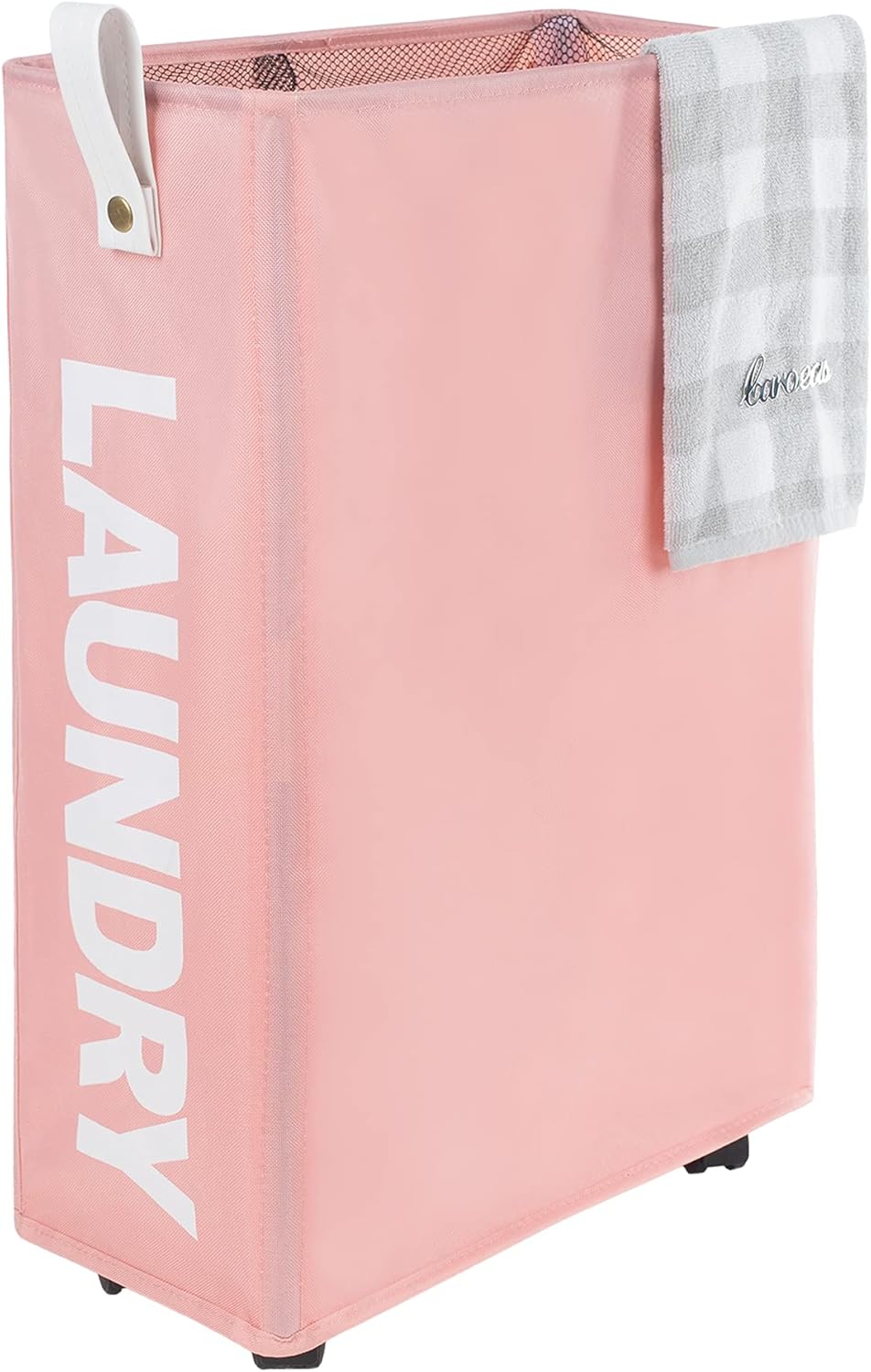 45L スリム 洗濯かご スリム ランドリーバスケット ランドリーかご 洗濯かご 折りたたみ キャスター付き 撥水加工 取っ手付き 細長型ランドリーバスケット 収納便利