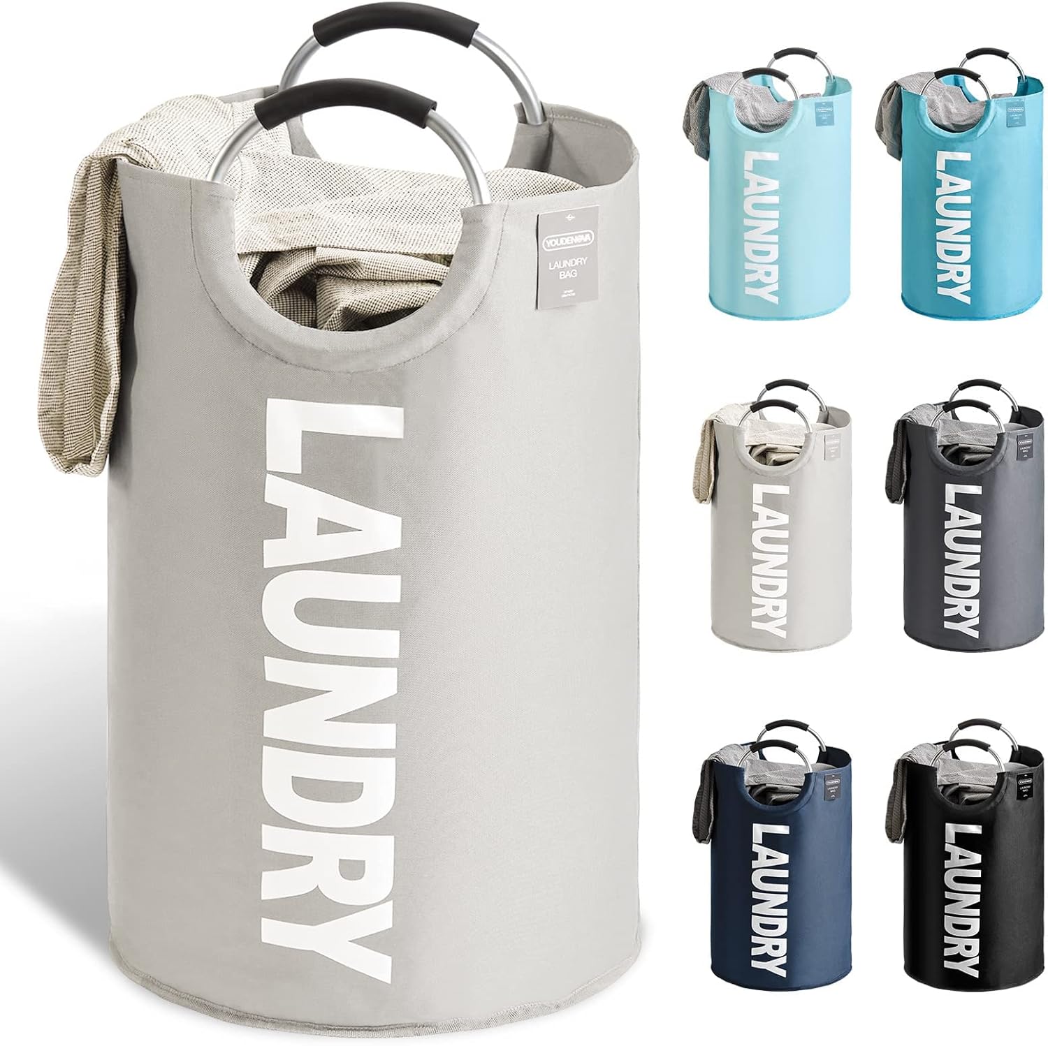 ランドリーバスケット 大容量82L せんたくかご 85％防水性 折りたたみ 撥水加工 耐荷重15KG 洗濯物入れ 取っ手付き ランドリーバッグ 衣類収納 寝室 脱衣所 リビング クローゼット内 幅38