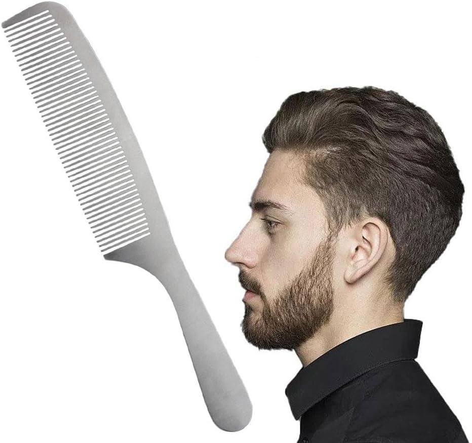 ステンレス コーム くし メンズ 櫛 金属 ヘアコーム 静電気 防止 ウェット ドライ 兼用 折れない 錆びにくい ステンレスヘアコーム 髪コーム