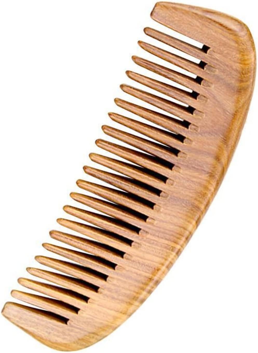 木製櫛 グリーンサンダルウッド櫛防止木製髪の櫛Dangling天然緑のサンダルウッドコームヘアケアマッサージ髪木製ブラシ｜Libre777