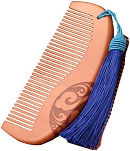 木製櫛　ヘアケア 桃の木製 静電気防止 頭皮に優しい 12.5cm 心地いい