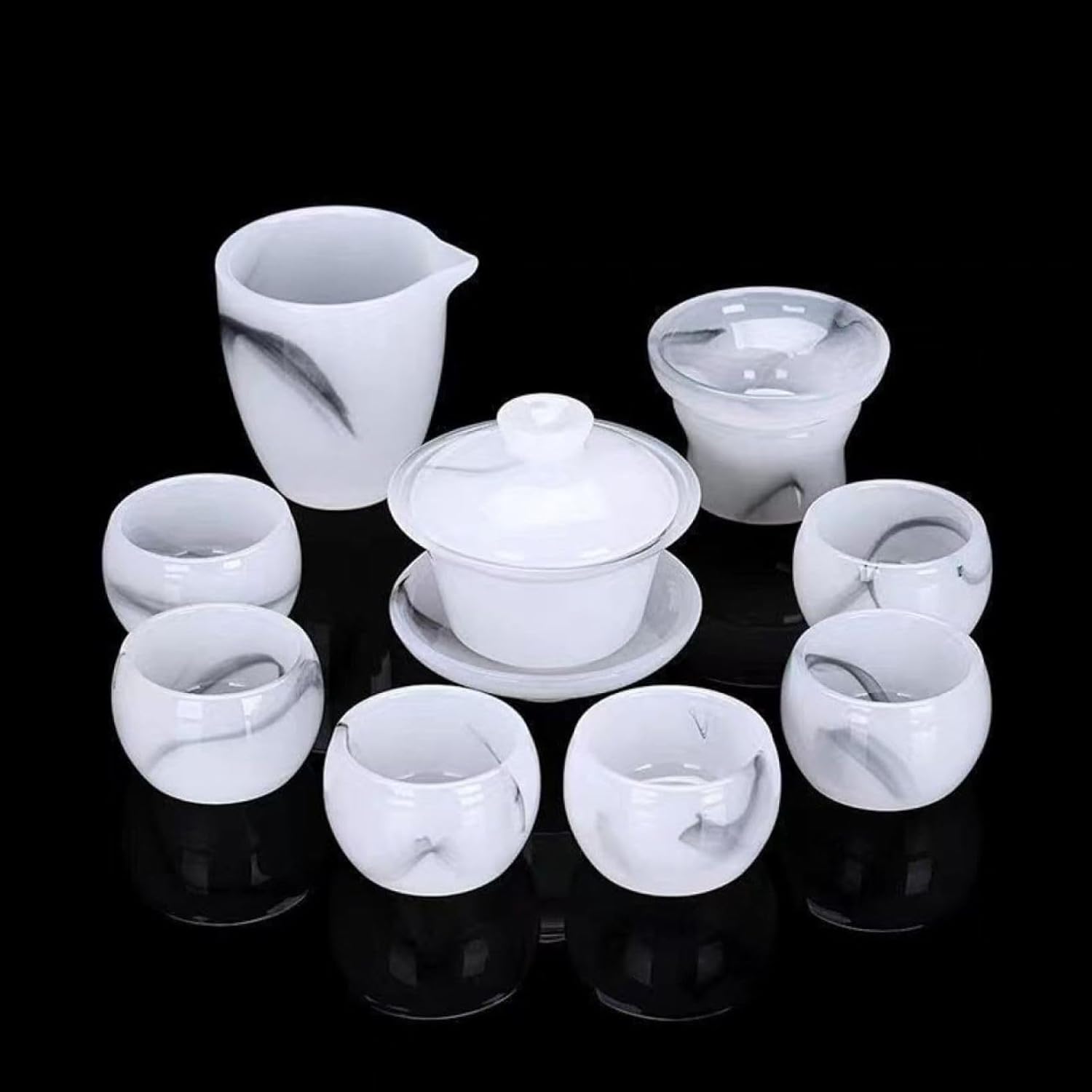 茶器セット 旅行ティーセット 携帯急須 セット おしゃれ ギフト 茶器 アンティーク 茶器セット 茶器揃 中国茶 茶碗 旅行 開店祝い 開業祝い プレゼント カラー3 陶器湯呑みセット 収納バッグ付き｜Libre777 15,173円