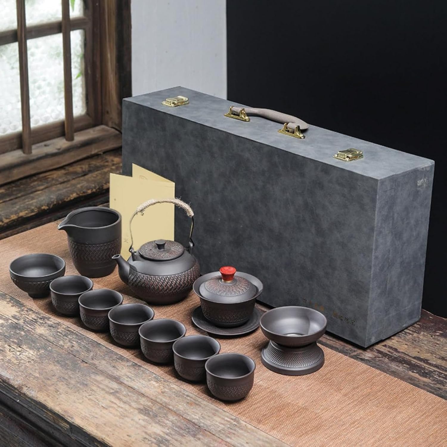 茶器仕かける ティーセット 湯呑み 陶芸 耐熱 印字機10 紅茶優勝杯 陶瓷茶具湯呑み仕かける 瀬戸もの 湯呑み 茶碗 紅茶優勝杯 お客さん用 茶器仕かける 陶磁 茶の葉出し 煎茶碗 茶筒 日本茶 父の日の 茶道具・湯呑・急須-中国茶器-コーヒー・お茶用品