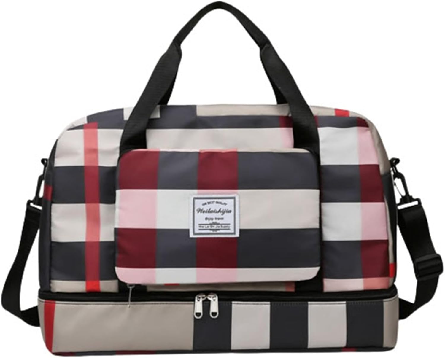 ボストンバッグ 40L ダッフルバッグ 3way スポーツバッグ 大容量 キャリーオンバッグ スーツケース固定 旅行バッグ 折りたたみ ジムバッグ メンズ レディース シューズ収納 乾湿分離 撥水加工