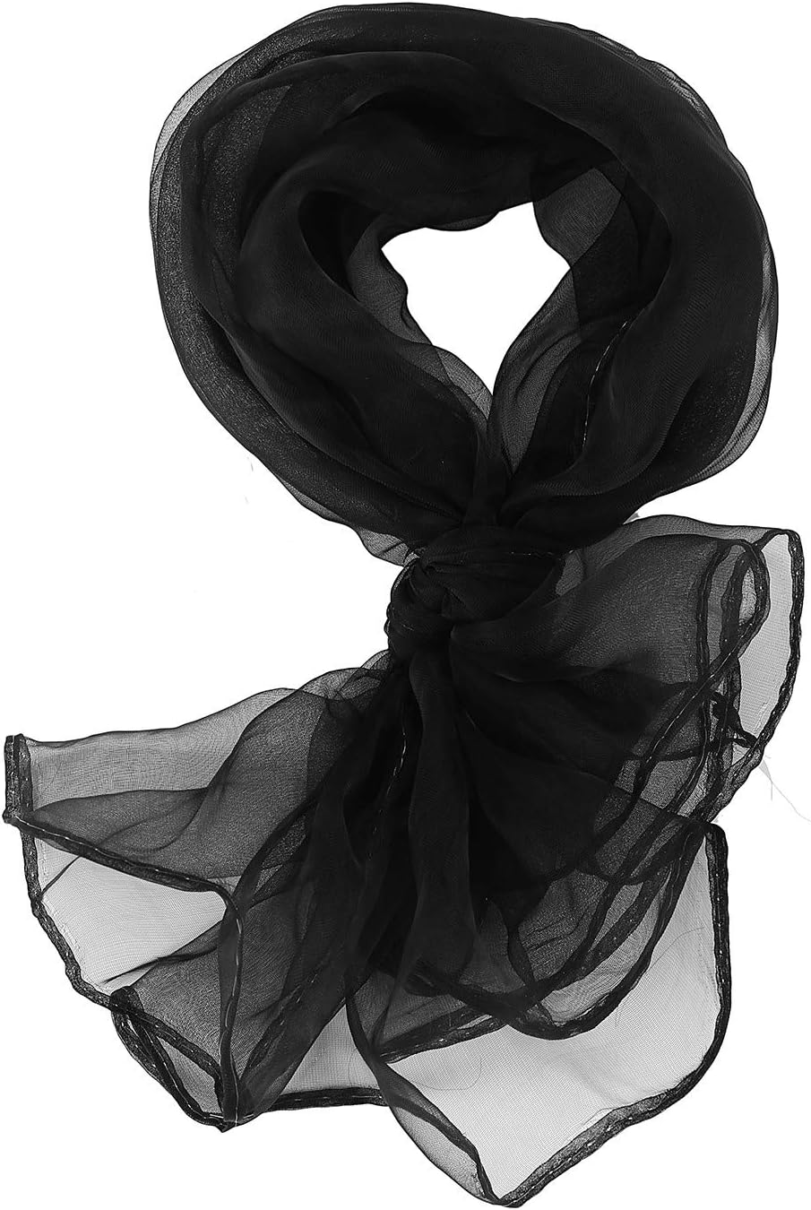 素敵なファッション 一色 スクエアシフォンネックスカーフ ヘッドスカーフ70 cm x 70cm