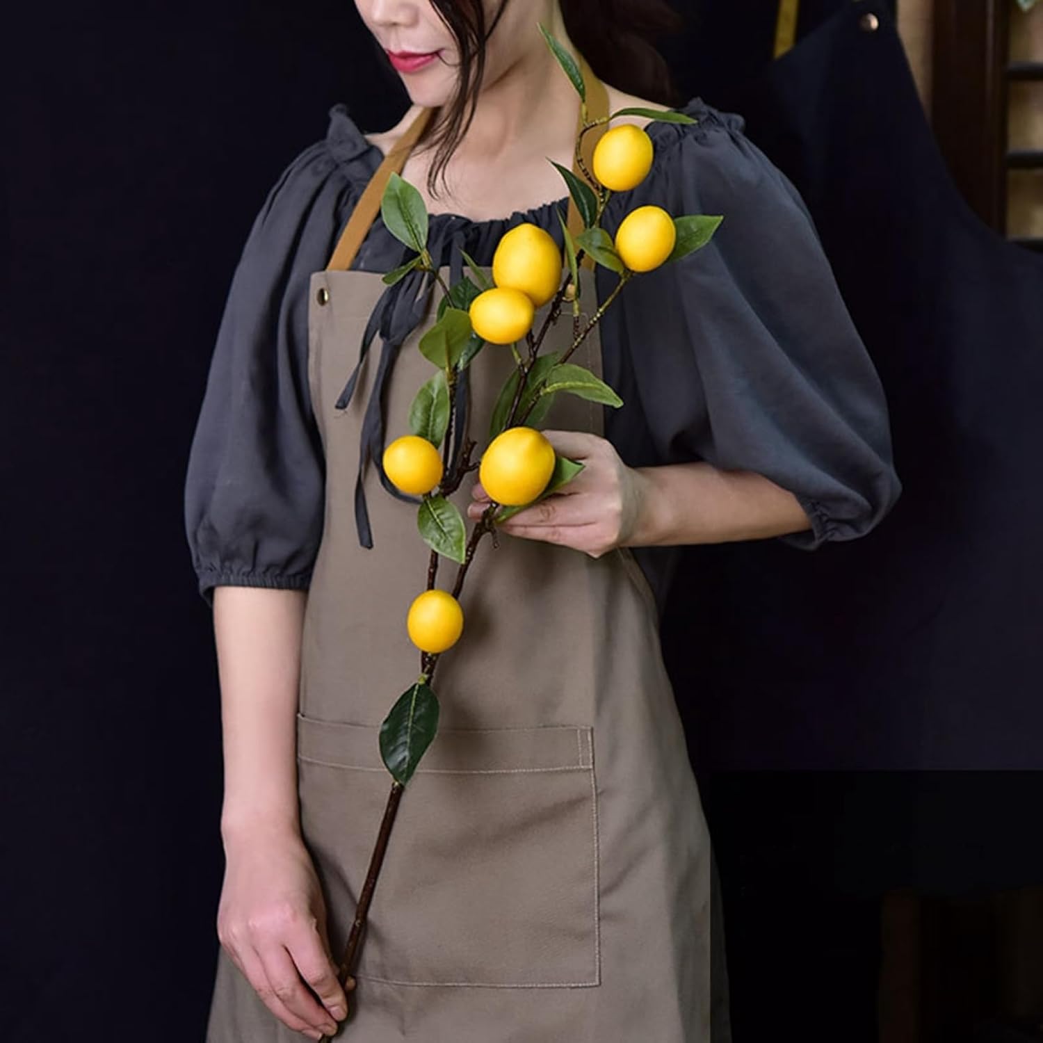 フェイクフラワー 檸檬 造花 室内装飾 作物御花 枯れない花 胸花 即物的 フェイクレモンの枝 キレイ 飾りつけ かざり付ける 介護ホーム リビング飾りつけ 飾りつけ 映画化御先棒 小物 有りがたさ 差し上げ物 1