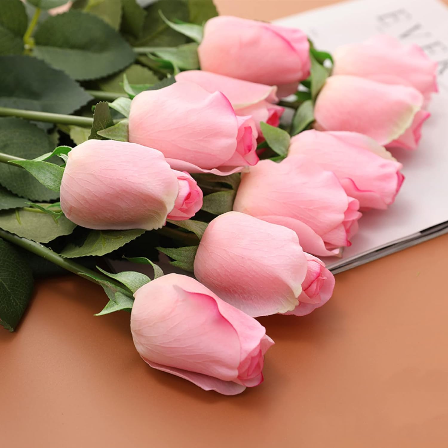 造花 インテリア ピンク 10本 ローズ バラ 薔薇 枯れない花 アートフラワー 母の日プレゼント ギフト かわいい お祝い 結婚式 事務所 店 喫茶店 結婚式 パーティー 誕生日 花束 作り物の花