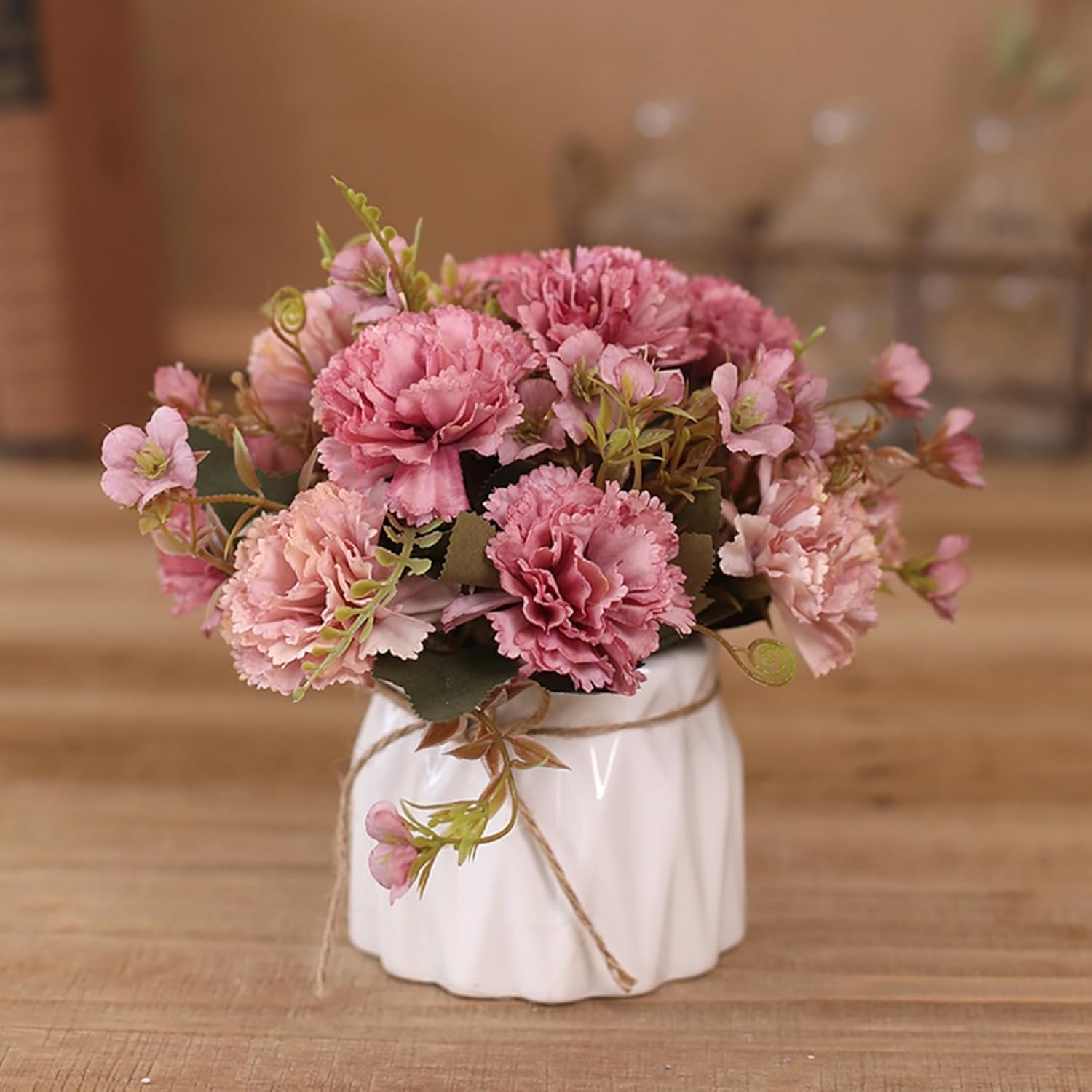 造花 室内装飾 花立て付き添い人 枯れない花 ミニ 鉢植え 盆栽 本物にそっくり 今めかしい 素晴らしい 飾りつけ 映画化 差し上げ物 御祭りに 華燭の典 生まれ落ちる日 リビング 回廊 部屋の入り口 食堂 御花 飾りつけ 観葉植