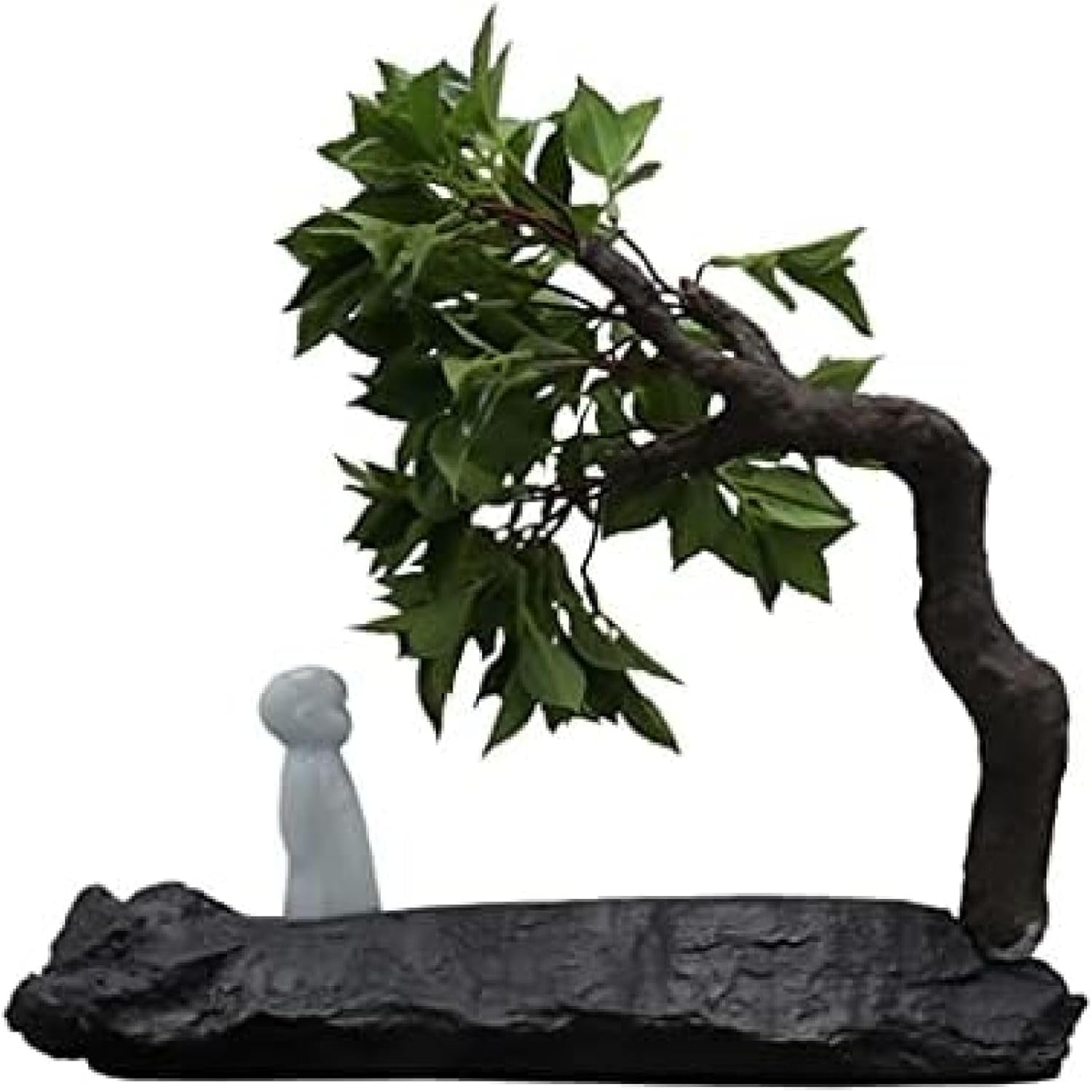 人工盆栽 クリエイティブシミュレーションパインセラミックフィギュア工芸品Zen人工緑の植物の装飾リビングルーム研究ワインキャビネットソフトデコレーションの装飾 人工観葉植物