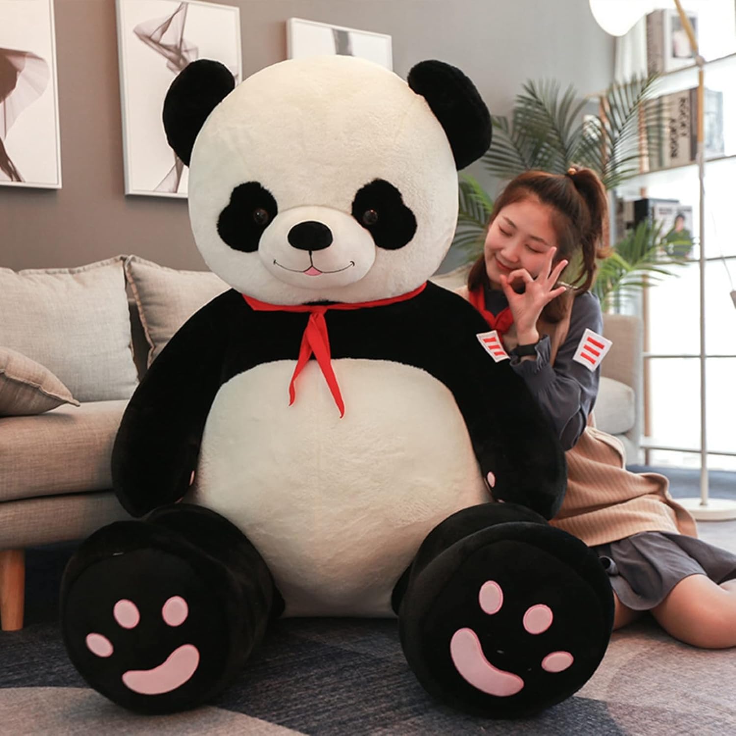 ぬいぐるみ パンダ 大きい 可愛い 140cm リアル パンダ縫い包み 人形 クッション クリスマス装飾用 クリスマスプレゼント 贈り物 誕生日 プレゼント ギフト 置物 店飾り