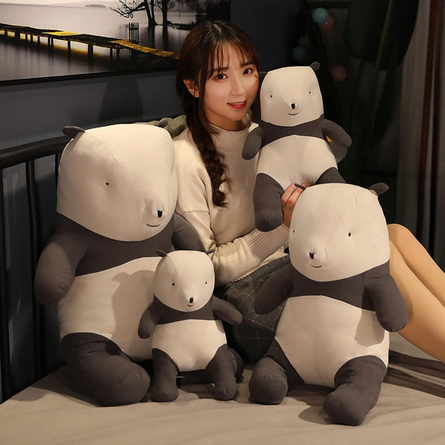 ぬいぐるみ ジャイアントパンダ 好いたらしい あやつり人形 20糎 ジャイアントパンダ仕立てもの風呂敷き包み 座布団 クリスマスかざり付ける用 クリスマス差し上げ物 差し上げ物 生まれ落ちる日 差し上げ物 差し上げ物 飾りつけ 店飾りつけ