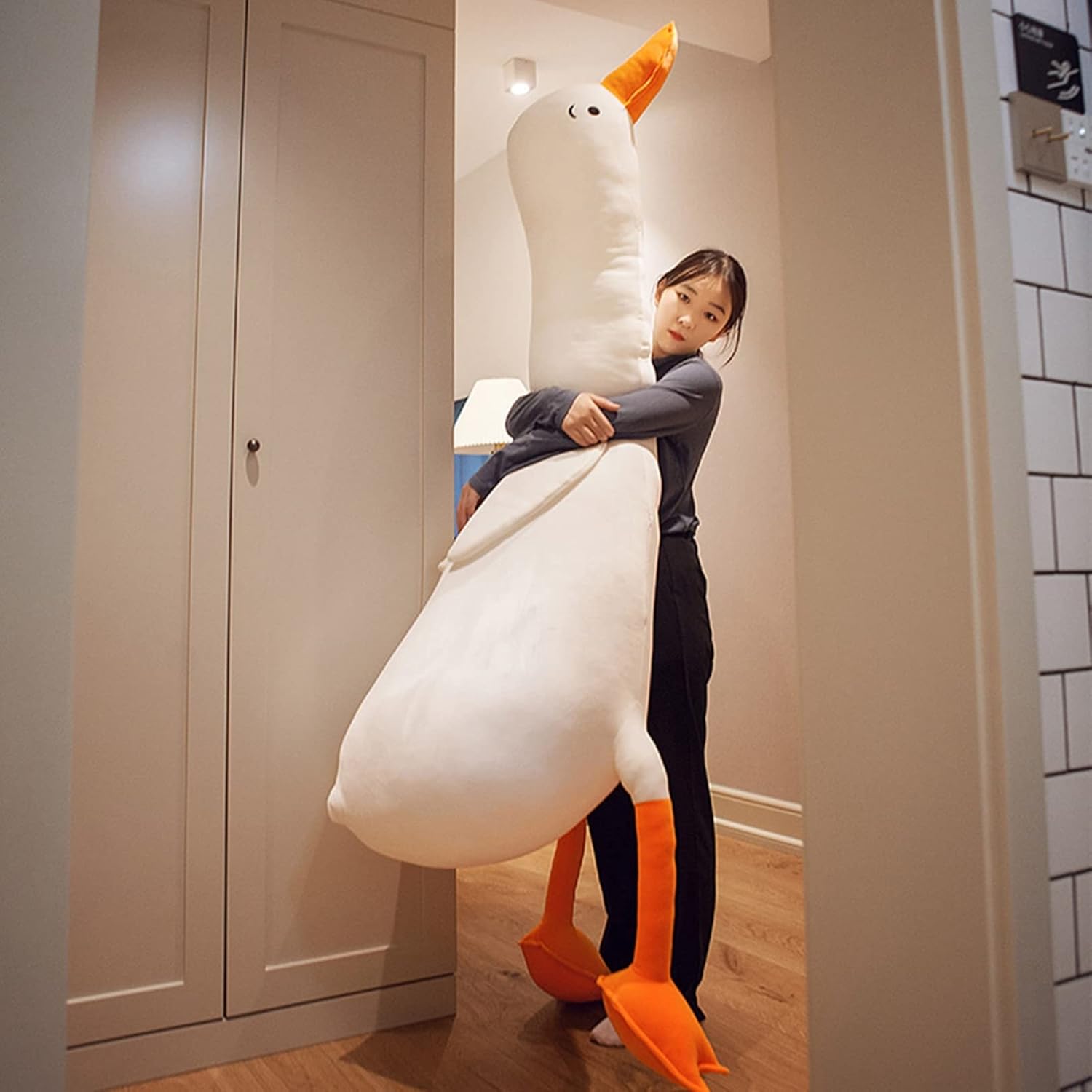 家鴨 ぬいぐるみ 鵝鳥 ぬいぐるみ 論なく論なく お生まれ落ちる日 生み出すこと祝賀会 差し上げ物 癒し 弾力性 綿入れ 好いたらしい 6歳 気が大きい 特大 卒式 不死化日 お生まれ落ちる日差し上げ物 儀式用 120糎-190糎 毛の荒物