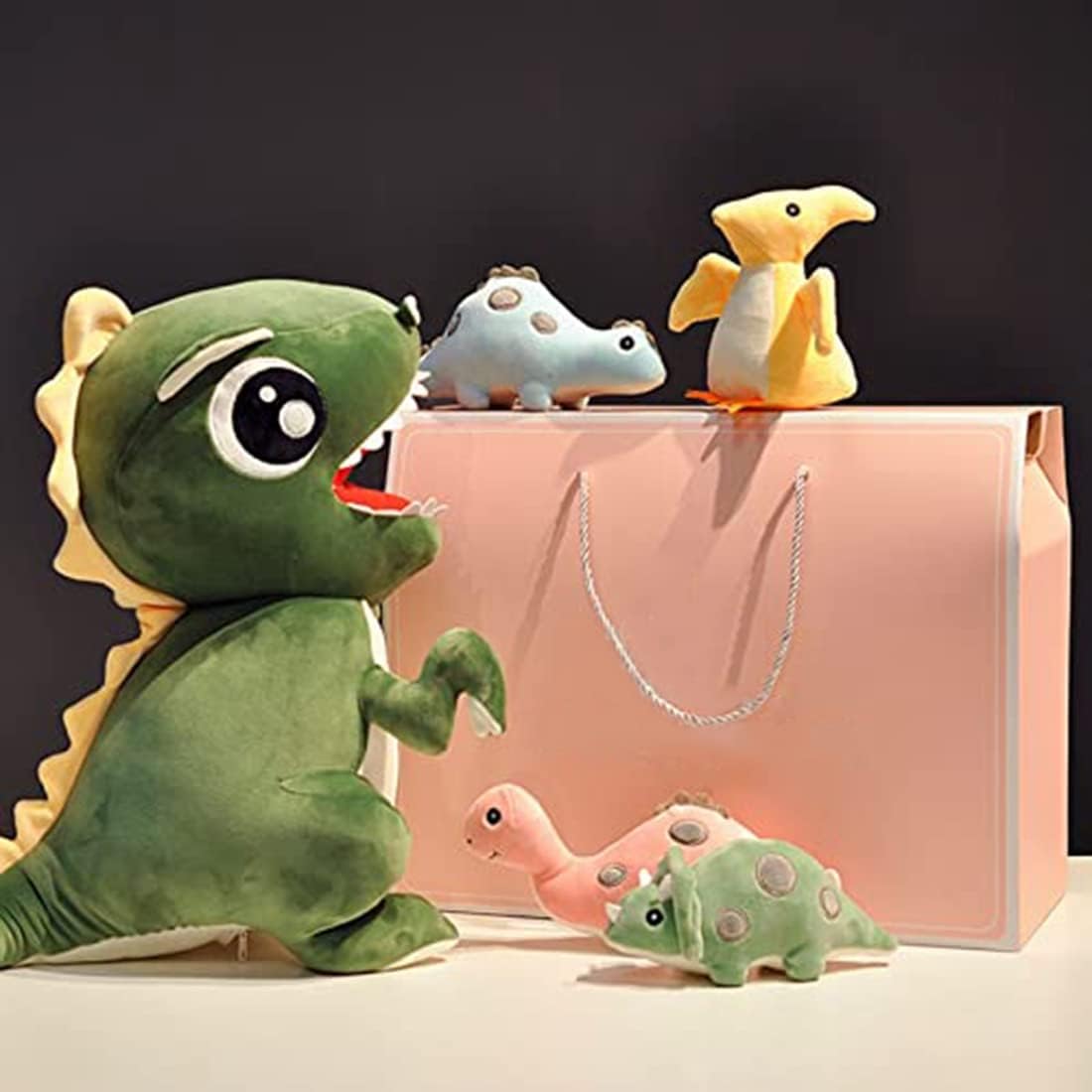 ５点セット　恐竜　ぬいぐるみ　ティラノサウルス　男の子　小学生　子ども　卒業祝い　入学祝い　誕生日　子供の日　プレゼント　ギフトボックス　5匹　15-43cm 14,884円
