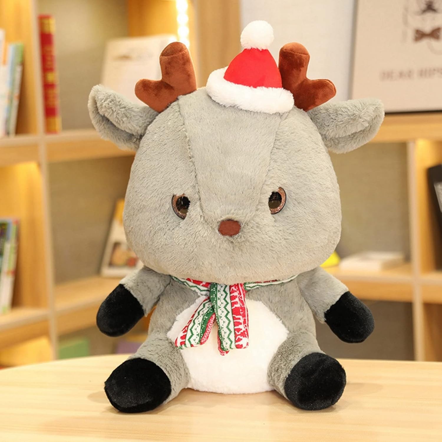 クリスマスジカ　ジカ　ぬいぐるみ　おもちゃ　インテリア　置物　クリスマス　店飾り　記念日　お誕生日プレゼント　卒業祝い　入学祝い　結婚祝い　縫い包み　3歳　子供用　抱き枕　かわいい　20-60cm｜Libre777