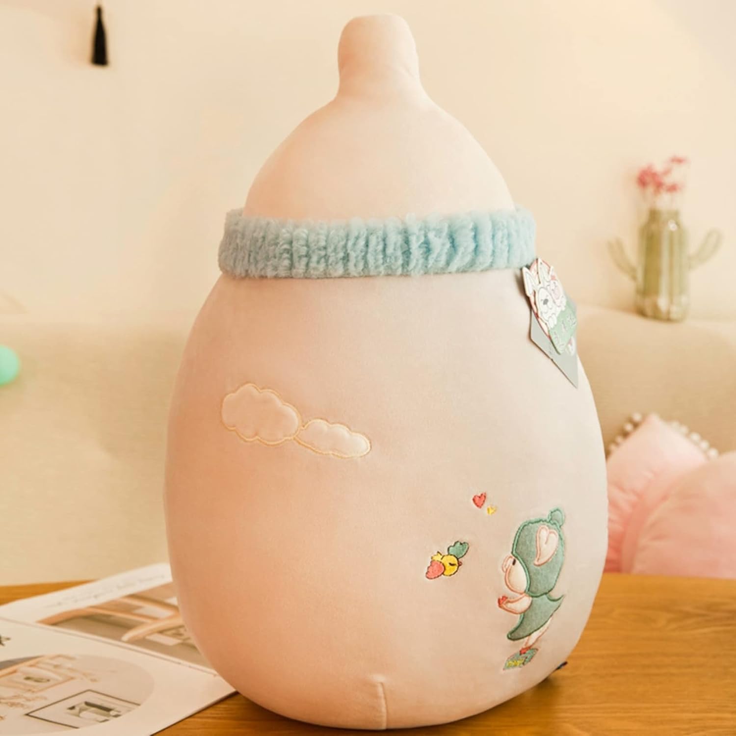 哺乳瓶ぬいぐるみ おもちゃ 可愛い もちもち 赤ちゃんをあやす 癒し系 大きい 女の子 3歳 ふかふか もふもふぬいぐるみ おもしろぬいぐるみ 赤ちゃん プレゼント 抱き枕 45-75cm|Libre777